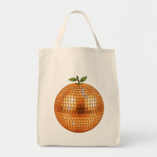 Orange Disco-Kugel Tragetasche (Vorne)
