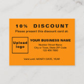 Orange Discount Card Rabattkarte (Vorderseite)