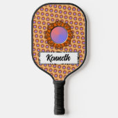 Orange Disk Ribbon von Kenneth Yoncich Pickleball Schläger (Vorderseite)