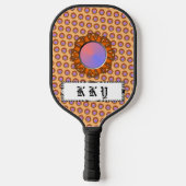 Orange Disk Ribbon von Kenneth Yoncich Pickleball Schläger (Rückseite)