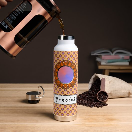 Orange Disk Ribbon von Kenneth Yoncich Trinkflasche (Kaffee)