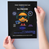 Orange DJ Music and Dance Gig Flyer (Hand)