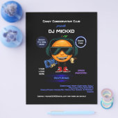 Orange DJ Music and Dance Gig Flyer (Einzeln)