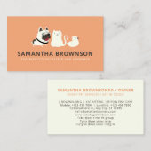 Orange Dog Bird Pet Sitter Visitenkarte (Vorne/Hinten)