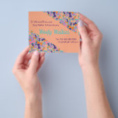 Orange dog bone design business Stationer Flyer (Gruppe)