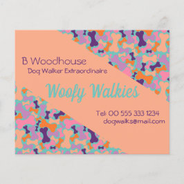 Orange dog bone design business Stationer Flyer