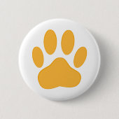 Orange Dog Pawprint Button (Vorderseite)