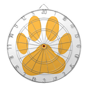 Orange Dog Pawprint Dartscheibe