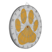 Orange Dog Pawprint Dartscheibe (Vorderseite Links)