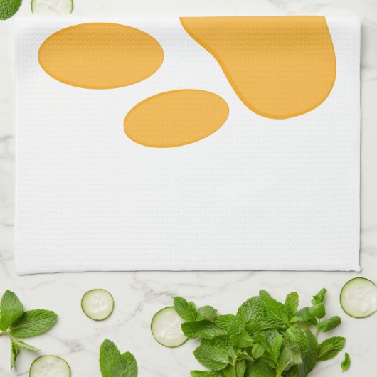 Orange Dog Pawprint Handtuch (Gefaltet)