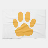 Orange Dog Pawprint Handtuch (Horizontal)