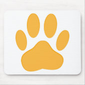 Orange Dog Pawprint Mousepad (Vorne)
