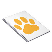 Orange Dog Pawprint Notizblock (Rechte Seite)