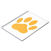 Orange Dog Pawprint Notizblock (Linke Seite)