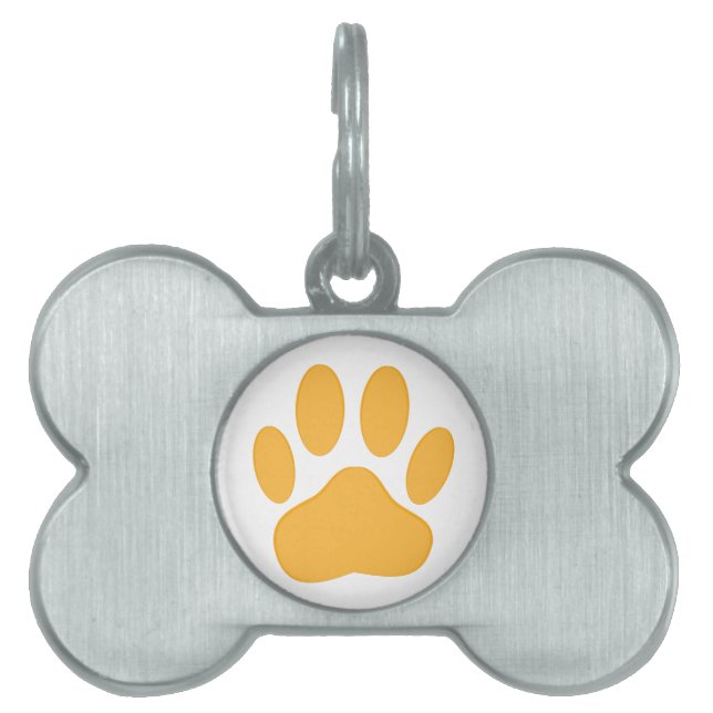 Orange Dog Pawprint Tiermarke (Vorderseite)