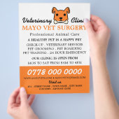 Orange Dog, Tierarzt, Veterinärdienst Flyer (Hand)