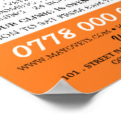 Orange Dog, Tierarzt, Veterinärdienst Poster (Ecke)