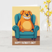 Orange Dog Vatertagskarte Karte (Gelbe Blume)