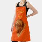 Orange Dogue Bordeaux Dog Design, Schürze (InSitu)