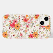 Orange Doodle Garden Blume Pattern Case-Mate iPhone Hülle (Rückseite (Horizontal))