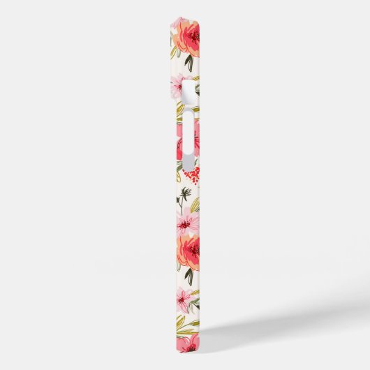 Orange Doodle Garden Blume Pattern Case-Mate iPhone Hülle (Rückseite / Links)