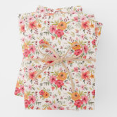 Orange Doodle Garden Blume Pattern Geschenkpapier Set (Beispiel)