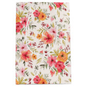 Orange Doodle Garden Blume Pattern Mittlere Geschenktüte (Vorderseite)