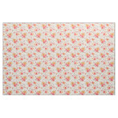 Orange Doodle Garden Blume Pattern Stoff (Fat Quarter (45,7 x 55,9 cm))
