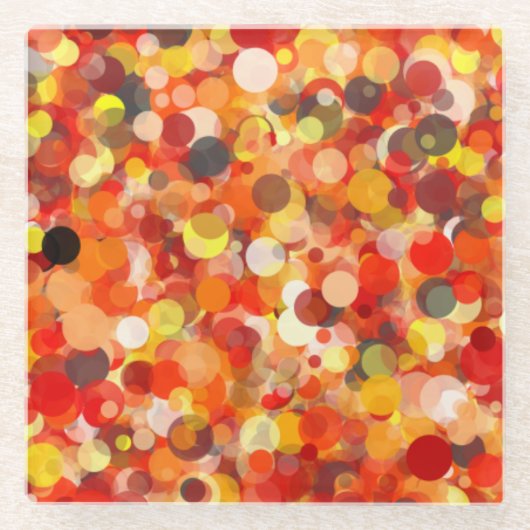 Orange Dot Glass Untersetzer (Vorderseite)