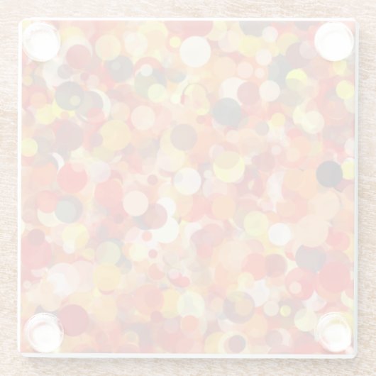 Orange Dot Glass Untersetzer (Rückseite)