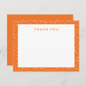 Orange Dotted Vielen Dank Hinweis Karten (Vorne/Hinten)