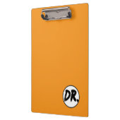 Orange DR. Logo Handyhülle Klemmbrett (Links)