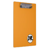 Orange DR. Logo Handyhülle Klemmbrett (Rechts)