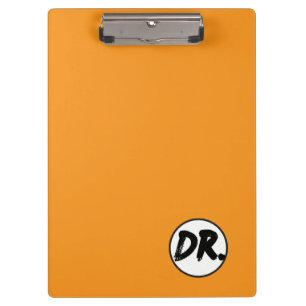 Orange DR. Logo Handyhülle Klemmbrett