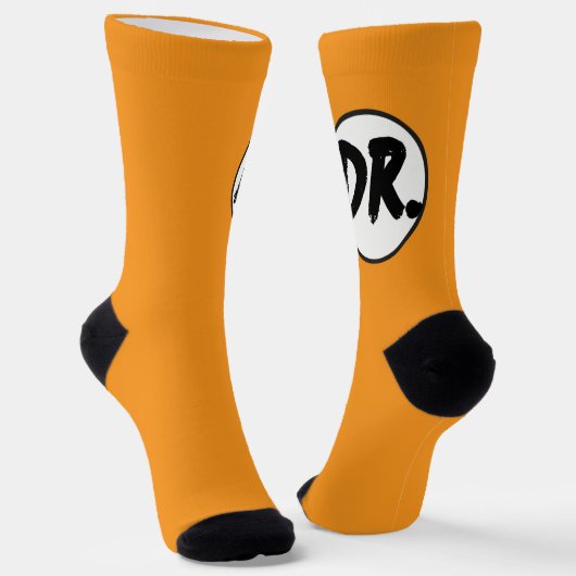 Orange DR. Logo Handyhülle Socken (Gewinkelt)
