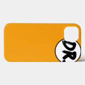 Orange DR. Logo Phone case (Rückseite (Horizontal))