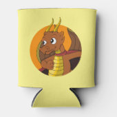 Orange Dragon Cartoon Dosenkühler (Vorderseite)