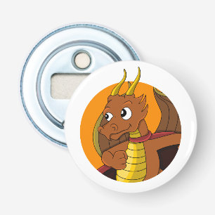 Orange Dragon Cartoon Flaschenöffner