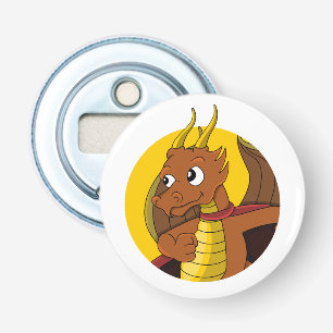 Orange Dragon Cartoon Flaschenöffner