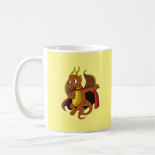 Orange Dragon Cartoon Kaffeemaschine Tasse