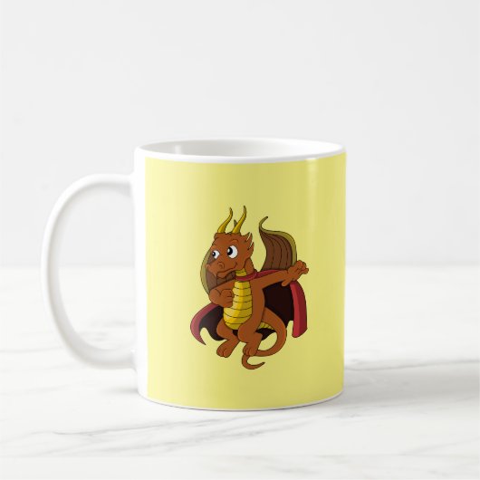 Orange Dragon Cartoon Kaffeemaschine Tasse (Links)