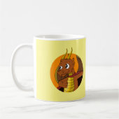 Orange Dragon Cartoon Kaffeetasse (Links)