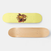 Orange Dragon Cartoon Skateboard (Horizontal)