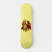 Orange Dragon Cartoon Skateboard (Vorne)