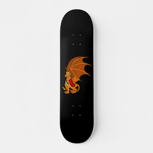 Orange Dragon Cartoon Skateboard (Vorne)