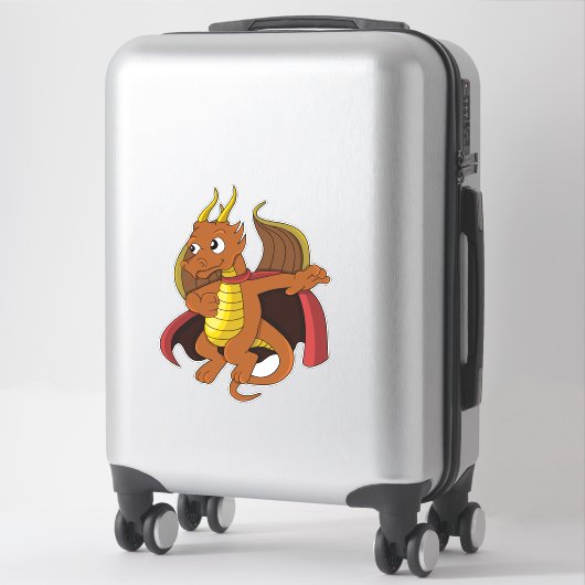 Orange Dragon Cartoon Sticker (Koffer)