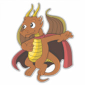 Orange Dragon Cartoon Sticker (Vorderseite)