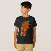 Orange Dragon Cartoon T-Shirt (Vorne ganz)