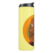 Orange Dragon Cartoon Thermosbecher (Nach links gedreht)