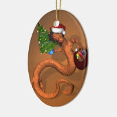 Orange Dragon Keramik Ornament (Links)